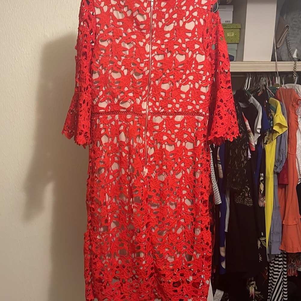 Red Lace Dress - Picture 4 of 4